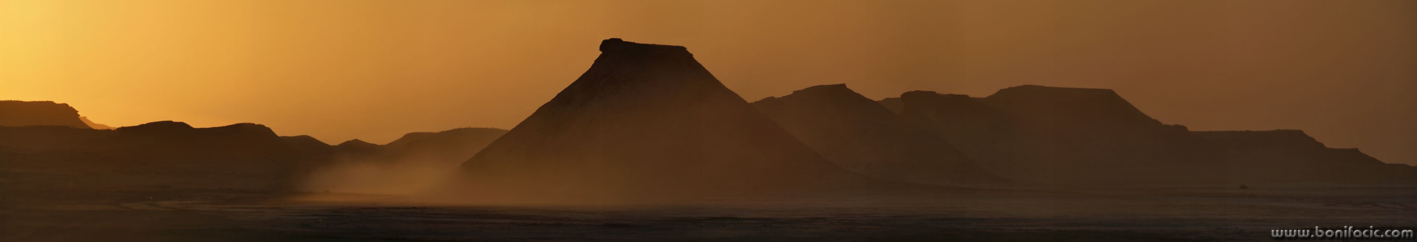 panorama___Desert Sunset___Sahara, Tunisia.