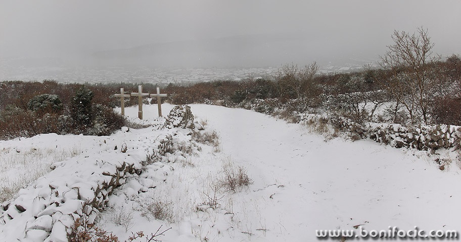 panorama___Crosses On Snow___Punat, Croatia.