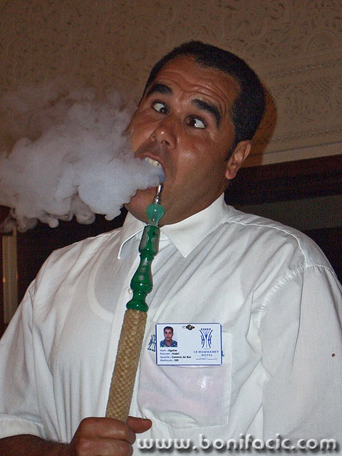 people___Nargila Smoker___Hammamet, Tunisia.