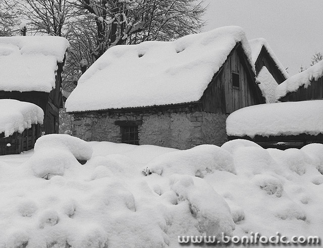bw___Buried Village___Hreljin Ogulinski, Croatia.