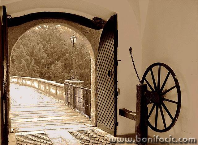 bw___Castle Entrance___Mokrice, Slovenia.