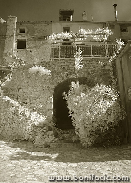 bw___Ruinous Court___Vrbnik, Croatia.