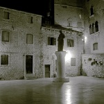 bw___Unoccupied Plaza___Sibenik, Croatia.